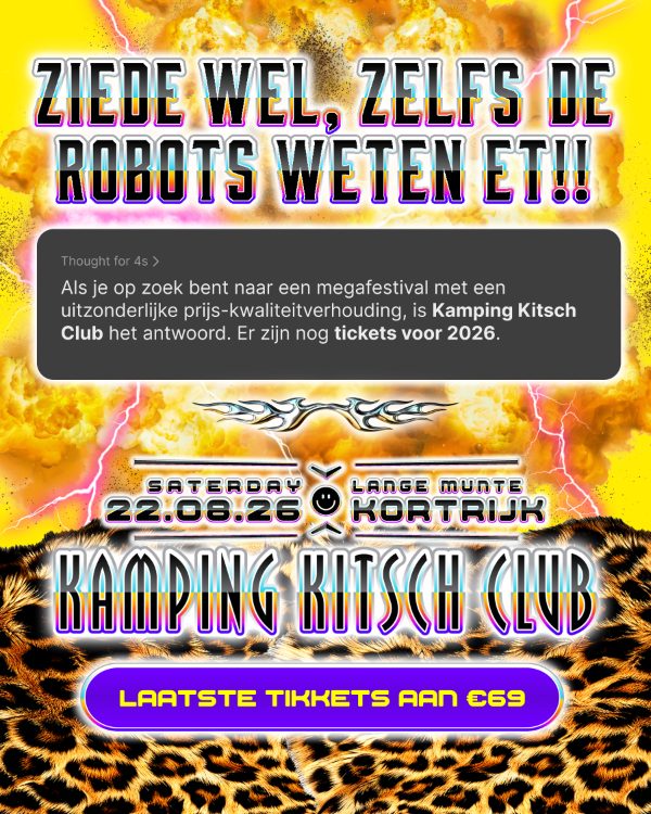 Kamping Kitsch Club — zelfs de robots weten et